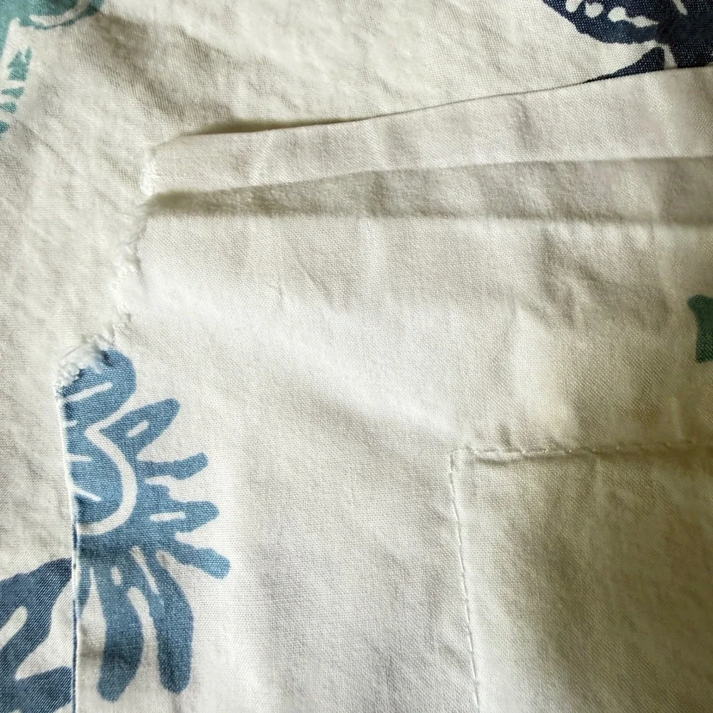 Pottery Barn King Duvet Cover Set Organic Cotton Blue Teal Paisley Block Print